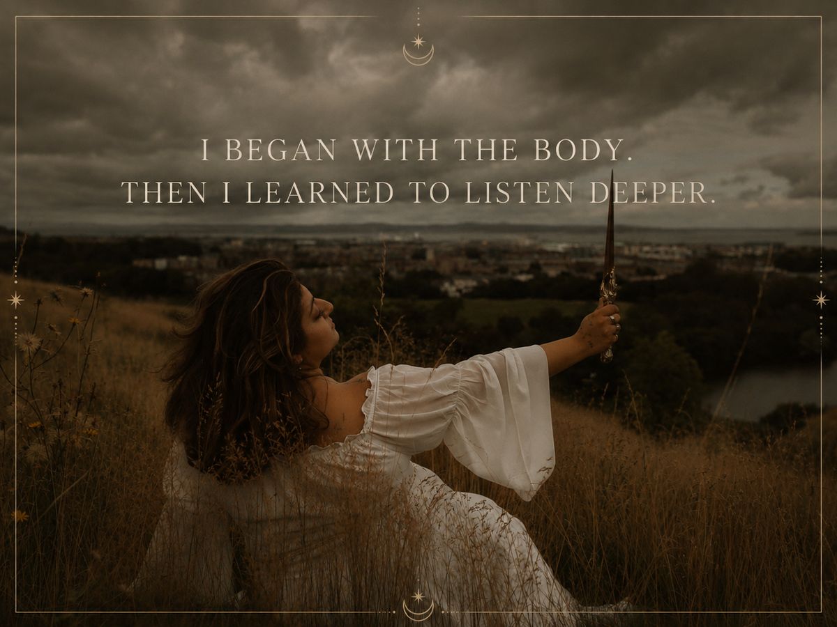 Soma Lunara practitioner seated in a field